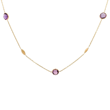 /home/earthtreasures/catalog.shopearthtreasures.com/imagedumplarge/EARTH_K2-00923.jpg 14K Yellow Gold Adjustable 17-18inch Amethyst P...