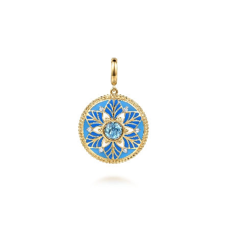 /home/earthtreasures/catalog.shopearthtreasures.com/imagedumplarge/EARTH_K4-00599.jpg 14K Yellow Gold Gabriel Bujukan Medallion Penda...