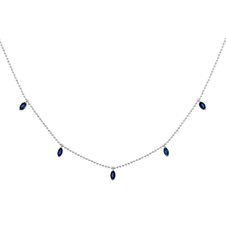 18K White Gold 18inch Adjustable Bolo Marquise ...