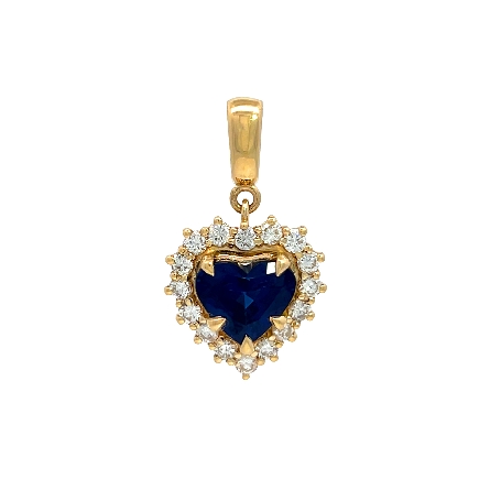 /home/earthtreasures/catalog.shopearthtreasures.com/imagedumplarge/EARTH_K9-01334.jpg 14K Yellow Gold Halo Heart Pendant w/1 Heart Sa...