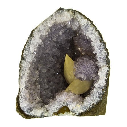 Amethyst Geode with Calcite Well Formed Crystal...
