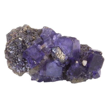 Purple Fluorite on Sphalerite 2.5  W x 1.5  D x...
