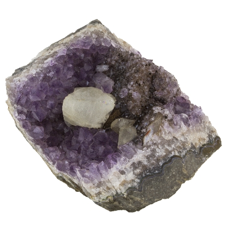 Amethyst with Calcite Black Speckles 3  W x 4  ...