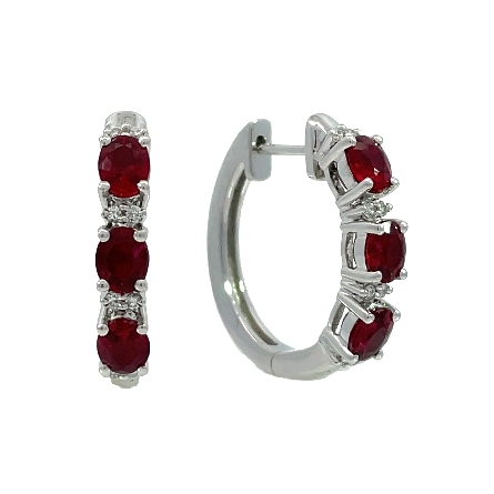 /home/earthtreasures/catalog.shopearthtreasures.com/imagedumplarge/EARTH_O1-00840.jpg 18K White Gold 18mm Alternating Huggie Hoop Ear...