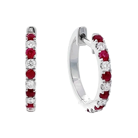 /home/earthtreasures/catalog.shopearthtreasures.com/imagedumplarge/EARTH_O1-00855.jpg 14K White Gold Round Huggie Hoop Alternating Ea...