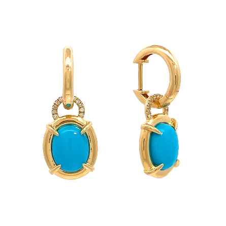/home/earthtreasures/catalog.shopearthtreasures.com/imagedumplarge/EARTH_O10-00254.jpg 14K Yellow Gold Dangle East to West Oval Turquo...
