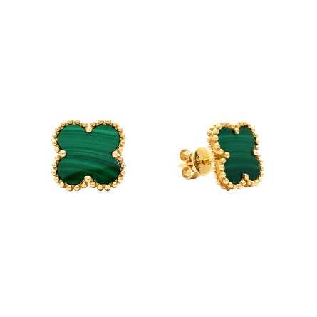 /home/earthtreasures/catalog.shopearthtreasures.com/imagedumplarge/EARTH_O10-00255.jpg 14K Yellow Gold Milgrain Clover Fashion Post Ea...