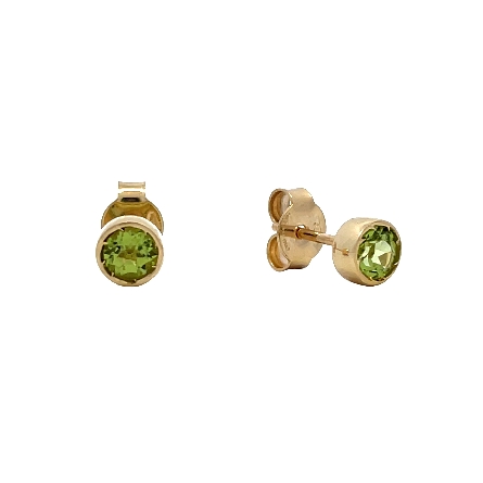 /home/earthtreasures/catalog.shopearthtreasures.com/imagedumplarge/EARTH_O12-00489.jpg 14K Yellow Gold Round Bezel Peridot Earrings #E...