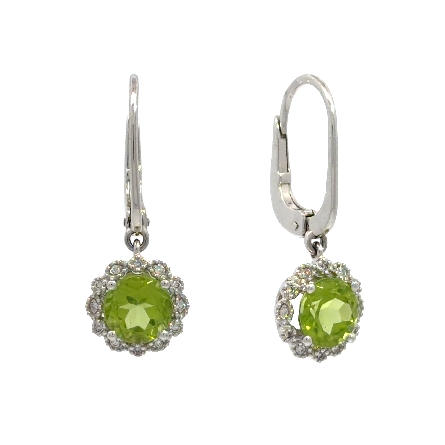 /home/earthtreasures/catalog.shopearthtreasures.com/imagedumplarge/EARTH_O12-00490.jpg 14K White Gold Halo Leverback Dangle Earrings w...