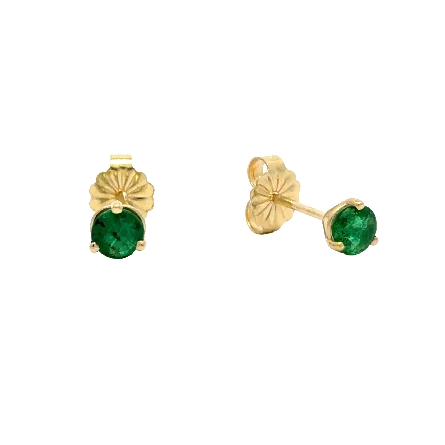 /home/earthtreasures/catalog.shopearthtreasures.com/imagedumplarge/EARTH_O3-00733.jpg 14K Yellow Gold 4.2mm Martini Stud Earrings w/2...