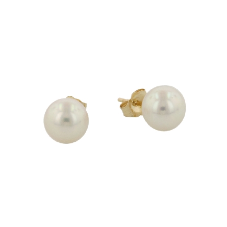 14K Yellow Gold 7.5-8mm Cultured Pearl Stud Ear...