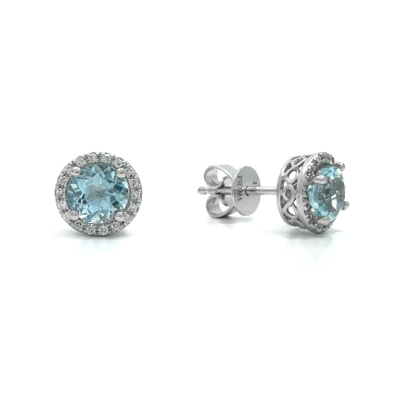 /home/earthtreasures/catalog.shopearthtreasures.com/imagedumplarge/EARTH_O8-00492.jpg 14K White Gold Halo Stud Earrings w/Aquamarine=...