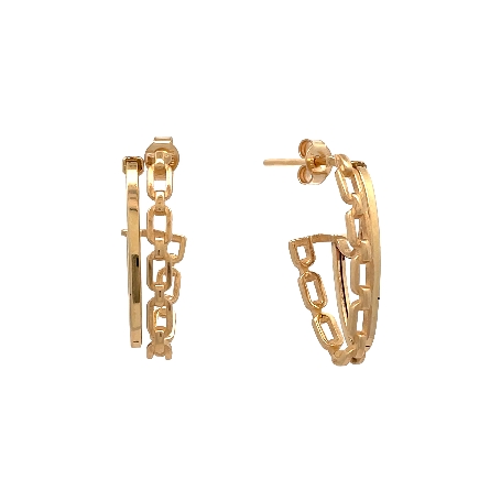 /home/earthtreasures/catalog.shopearthtreasures.com/imagedumplarge/EARTH_Q-08173.jpg 14K Yellow Gold 2Row Polished and Chain Link Ho...