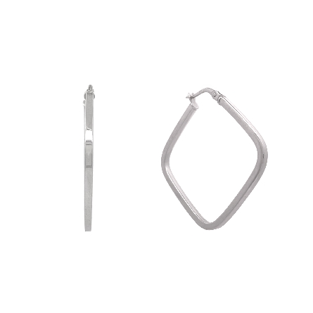 /home/earthtreasures/catalog.shopearthtreasures.com/imagedumplarge/EARTH_Q-08178.jpg 14K White Gold Rounded Square Hoop Earrings 3.2...
