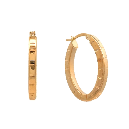 /home/earthtreasures/catalog.shopearthtreasures.com/imagedumplarge/EARTH_Q-08181.jpg 14K Yellow Gold Oval Etched Hoop Earrings 2.80g...