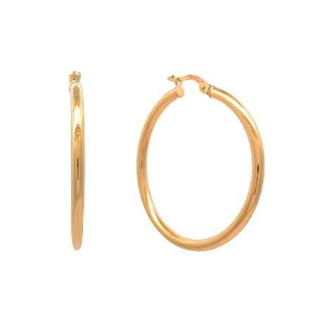 /home/earthtreasures/catalog.shopearthtreasures.com/imagedumplarge/EARTH_Q-08191.jpg 14K Yellow Gold Round Tube Hoop Earrings 2.17gr...