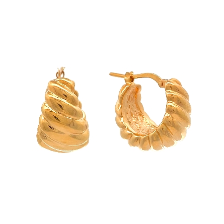/home/earthtreasures/catalog.shopearthtreasures.com/imagedumplarge/EARTH_Q-08209.jpg 14K Yellow Gold Textured Wave Hoop Earrings 3.8...