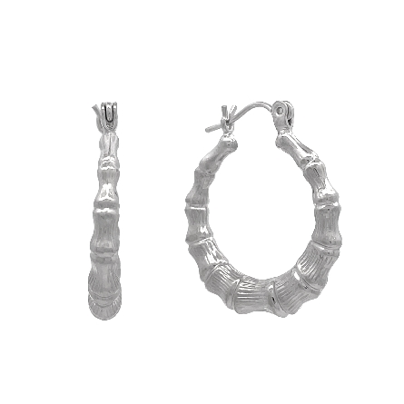 /home/earthtreasures/catalog.shopearthtreasures.com/imagedumplarge/EARTH_Q-08211.jpg 14K White Gold Textured Bamboo Hoop Earrings 2....