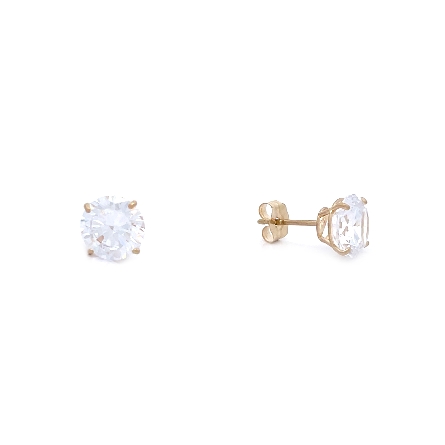 /home/earthtreasures/catalog.shopearthtreasures.com/imagedumplarge/EARTH_Q-08220.jpg 14K Yellow Gold 7mm CZ 4Prong Stud Earrings #CZ107
