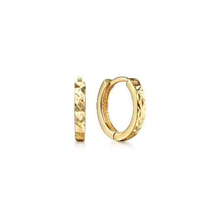 /home/earthtreasures/catalog.shopearthtreasures.com/imagedumplarge/EARTH_Q-08240.jpg 14K Yellow Gold Gabriel Diamond-Cut Huggie Hoop...