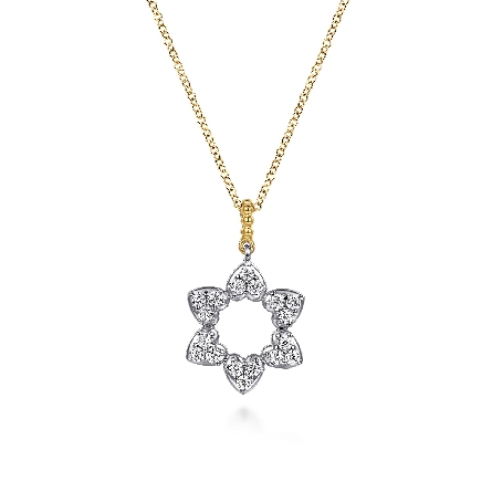 14K Yellow and White Gold Gabriel Star of David...
