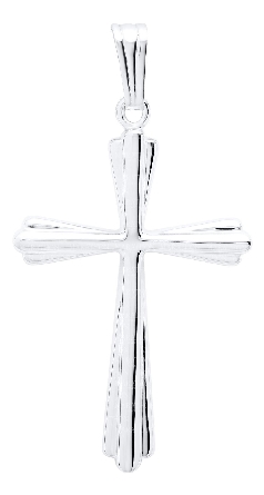 /home/earthtreasures/catalog.shopearthtreasures.com/imagedumplarge/EARTH_R-03893.jpg Sterling Silver 19x28mm 18inch Ribbed Cross Fla...
