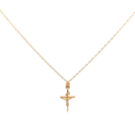 /home/earthtreasures/catalog.shopearthtreasures.com/imagedumplarge/EARTH_R-03900.jpg 14K Yellow Gold Crucifix Pendant on 18inch Rope...