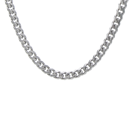Stainless Steel 24inch 4.6mm Polished Curb Chain #SPN28-24