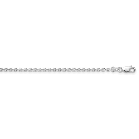 Sterling Silver Rhodium Plated 30inch 2.25mm Ca...