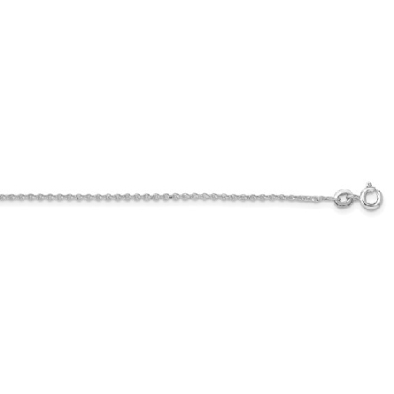 Sterling Silver Rhodium Plated 30inch 1.5mm Cab...