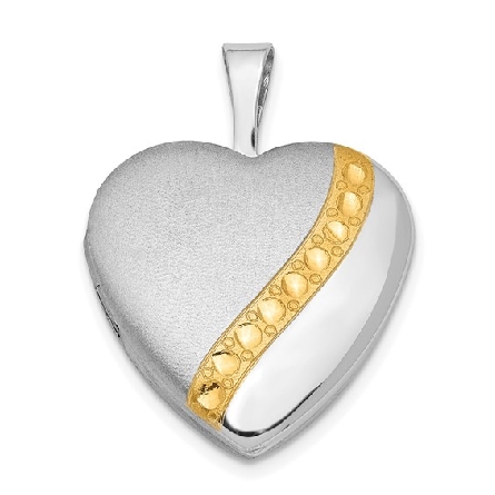 Sterling Silver Gold-Tone Polished and Satin 21...