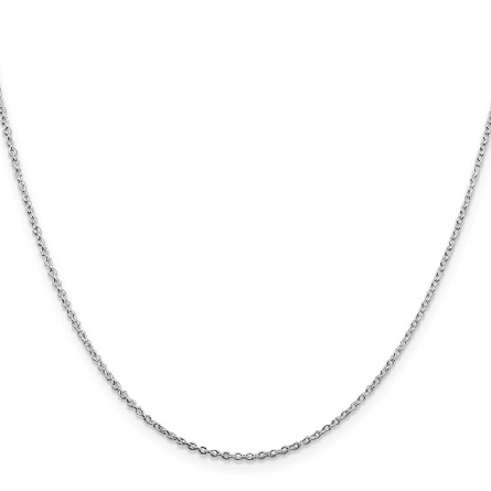 Sterling Silver Rhodium Plated 22inch 1.5mm Cab...
