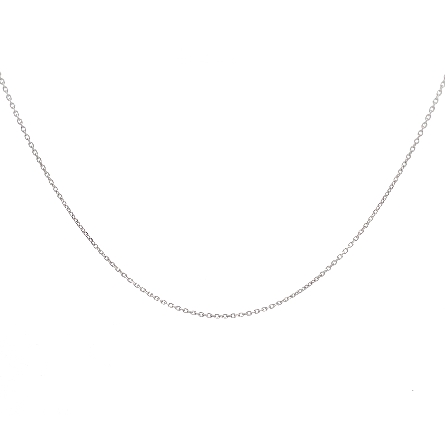 Sterling Silver Rhodium Plated 16inch Cable Cha...