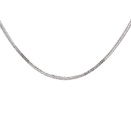 Sterling Silver 20inch Rhodium Plated Franco Ch...