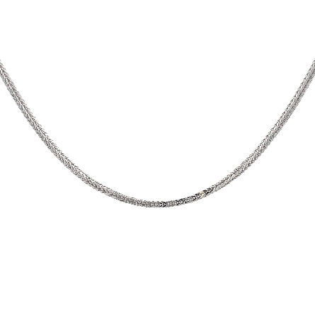 Sterling Silver 24inch Rhodium Plated Franco Ch...