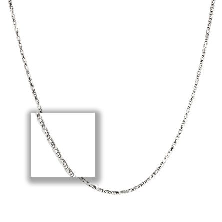 Sterling Silver Rhodium Plated 20inch 1.5mm Par...
