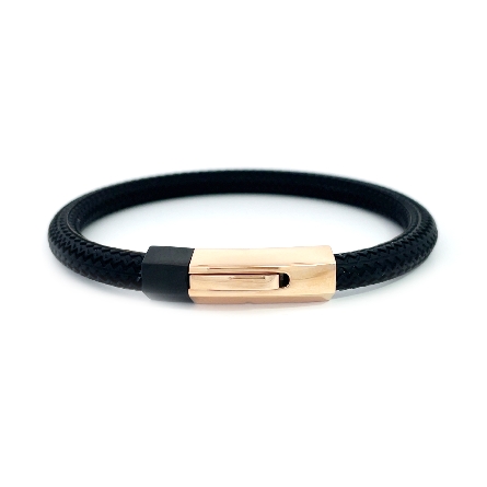 Stainless Steel; Black Rose IP Black Rubber 8.5...