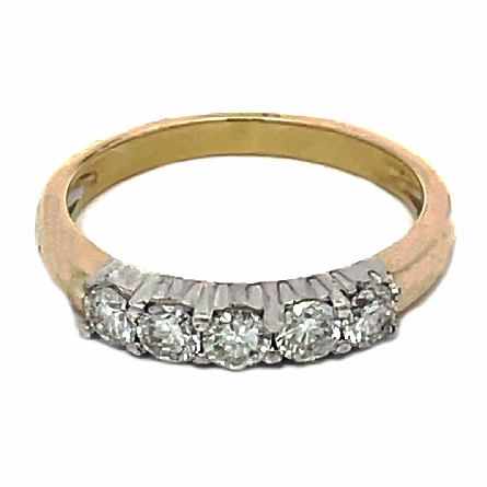 18K Yellow and White Gold Estate Shared Prong B...