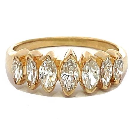 14K Yellow Gold Estate Marquise Band w/7 Marqui...