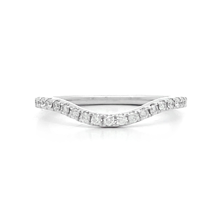 18K White Gold Estate Curved 4Prong Euro Shank ...