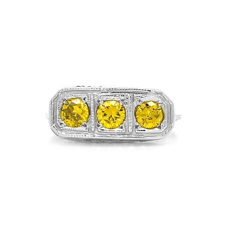 14K White Gold Estate Filigree and Milgrain 4Pr...