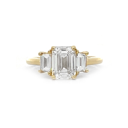 18K Yellow Gold Estate 3Stone Engagement Ring w...