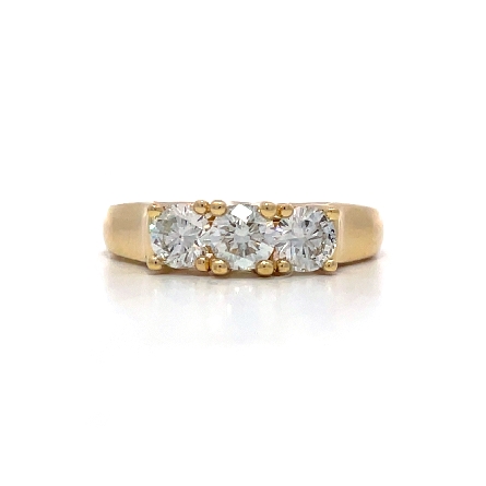 14K Yellow Gold Estate 3Stone 4Prong Set Ring S...