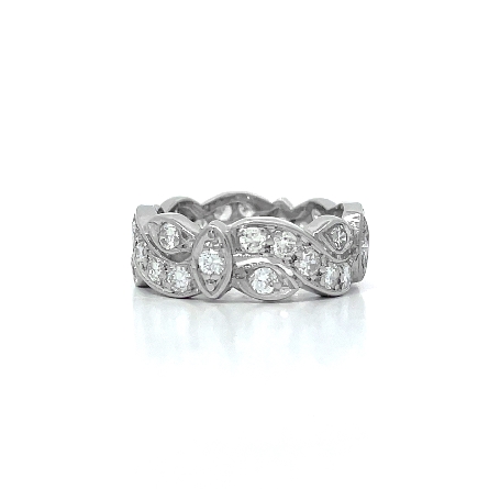 Platinum Estate Antique Style Scroll Eternity B...