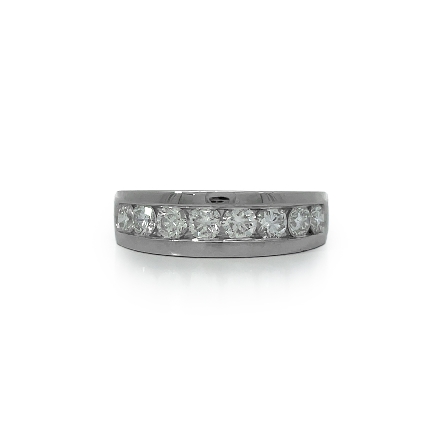 Platinum Estate Gents Channel Set Band w/8Diams...