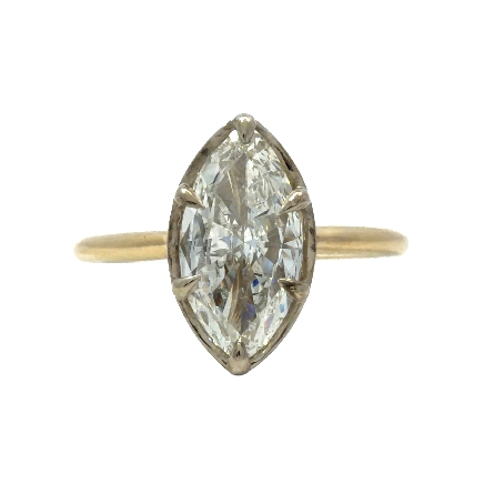 /home/earthtreasures/catalog.shopearthtreasures.com/imagedumplarge/EARTH_U1-106061.jpg 14K Yellow and White Gold Estate 6Prong Bezel E...