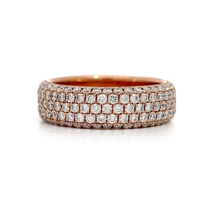 /home/earthtreasures/catalog.shopearthtreasures.com/imagedumplarge/EARTH_U1-106113.jpg 18K Rose Gold Estate Wide 5Row Pave Band w/Diam...