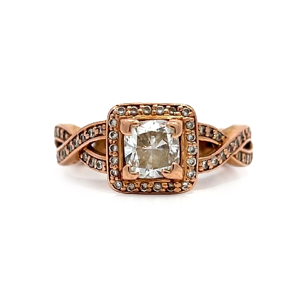 /home/earthtreasures/catalog.shopearthtreasures.com/imagedumplarge/EARTH_U1-106147.jpg 14K Rose Gold Estate Halo Cushion Engagement Ri...