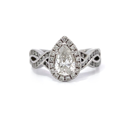 /home/earthtreasures/catalog.shopearthtreasures.com/imagedumplarge/EARTH_U1-106148.jpg 18K White Gold Estate Halo Pear Shaped Engageme...