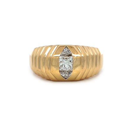 /home/earthtreasures/catalog.shopearthtreasures.com/imagedumplarge/EARTH_U1-106167.jpg 14K Yellow Gold Estate Gents Ribbed Fashion Rin...